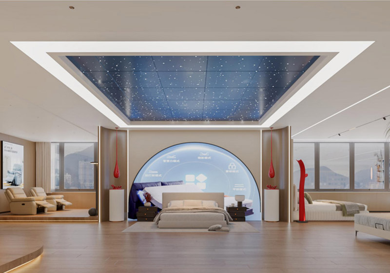 黃臺家居廣場床墊展廳辦公室軟裝設(shè)計